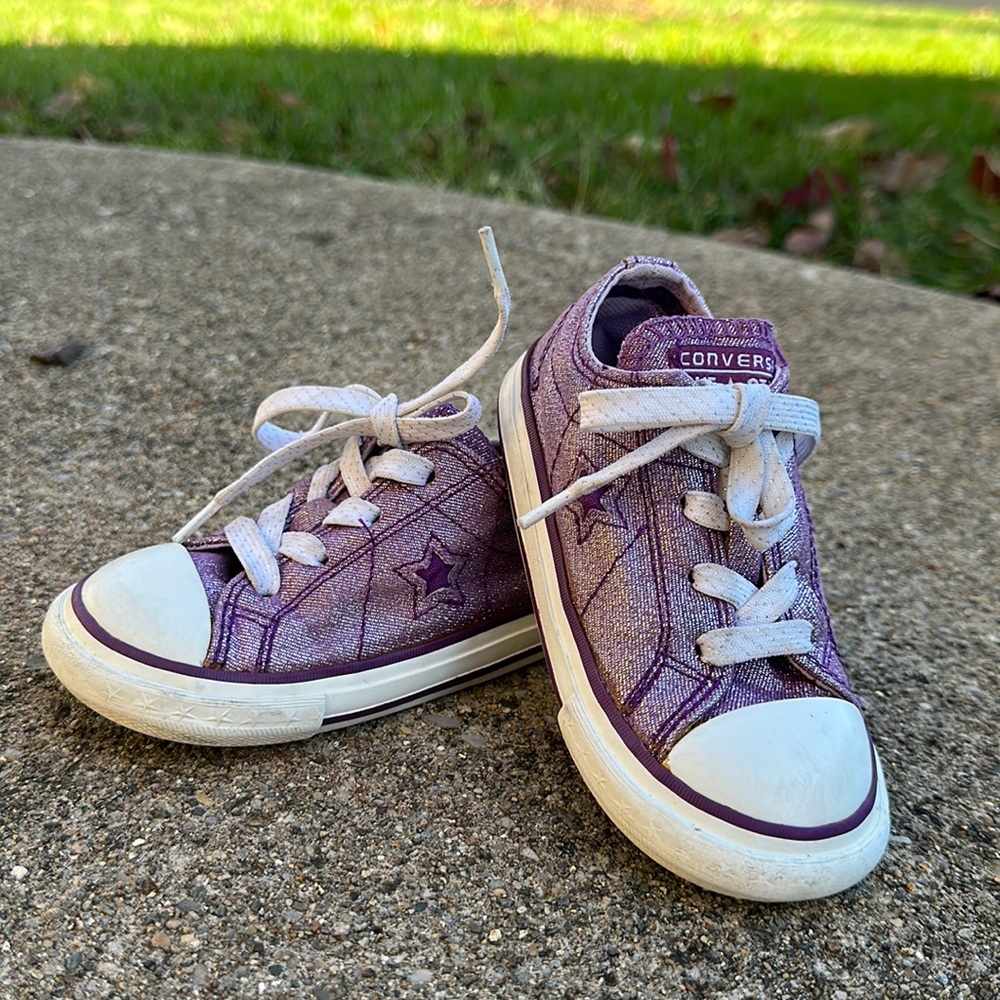 Converse One Star Purple Sparkles
